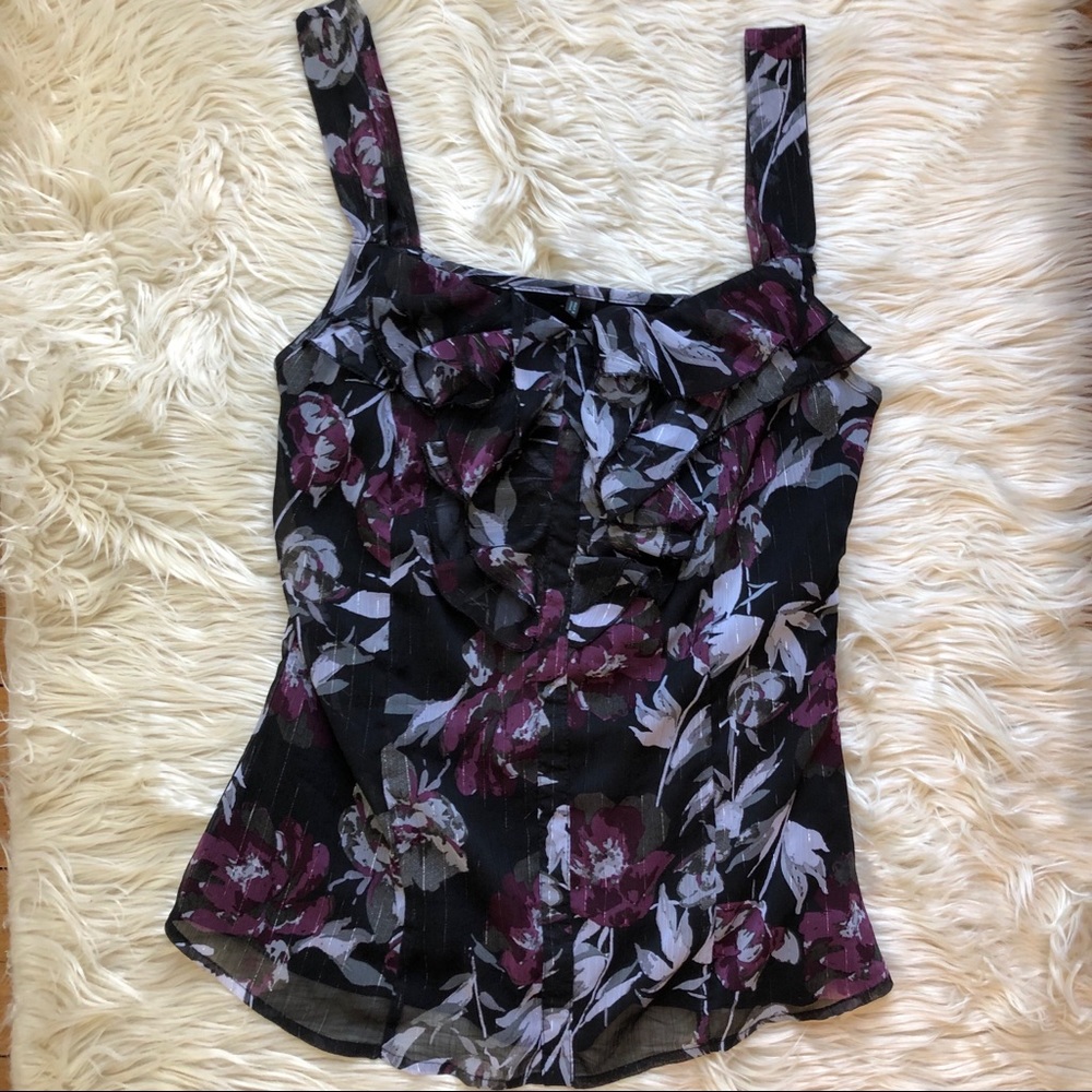 Maurice’s Floral Dressy Camisole Sz M